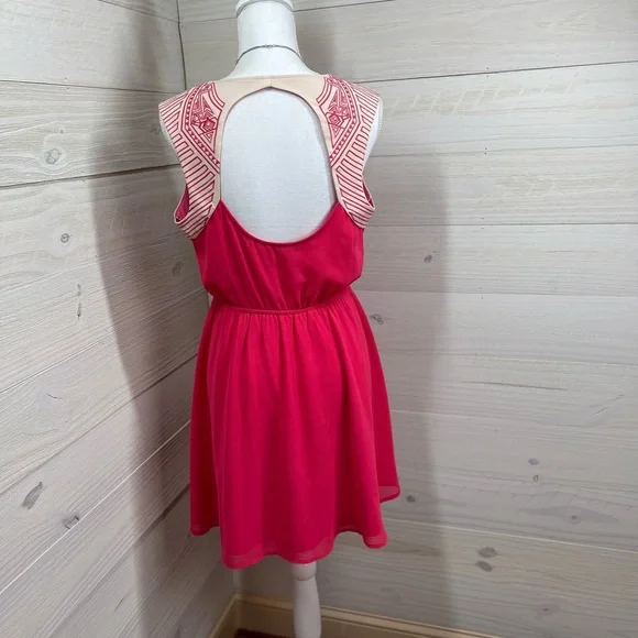 Jealous Tomato Hot Pink Open Back Dress L FREE SHIP - Picture 5 of 5